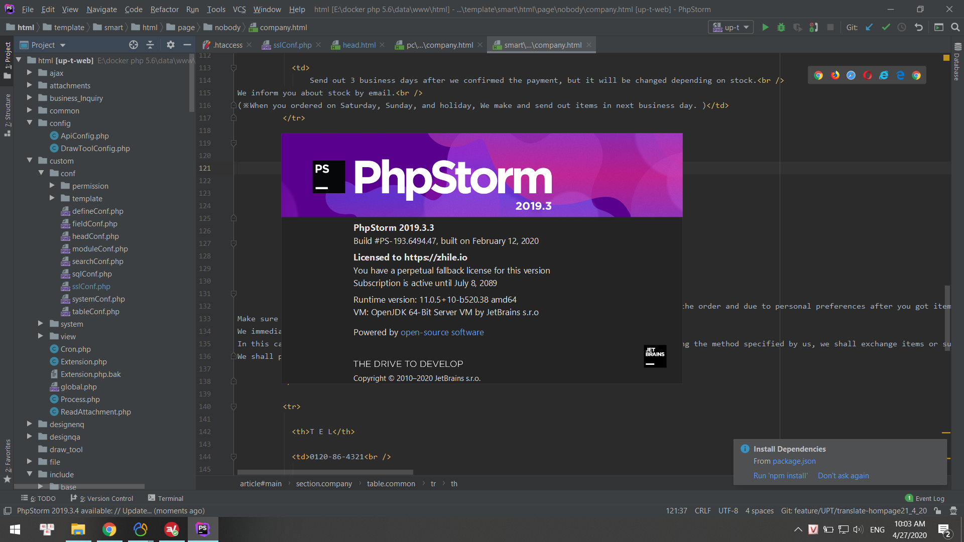 Phần mềm lập trình web JetBrains PhpStorm